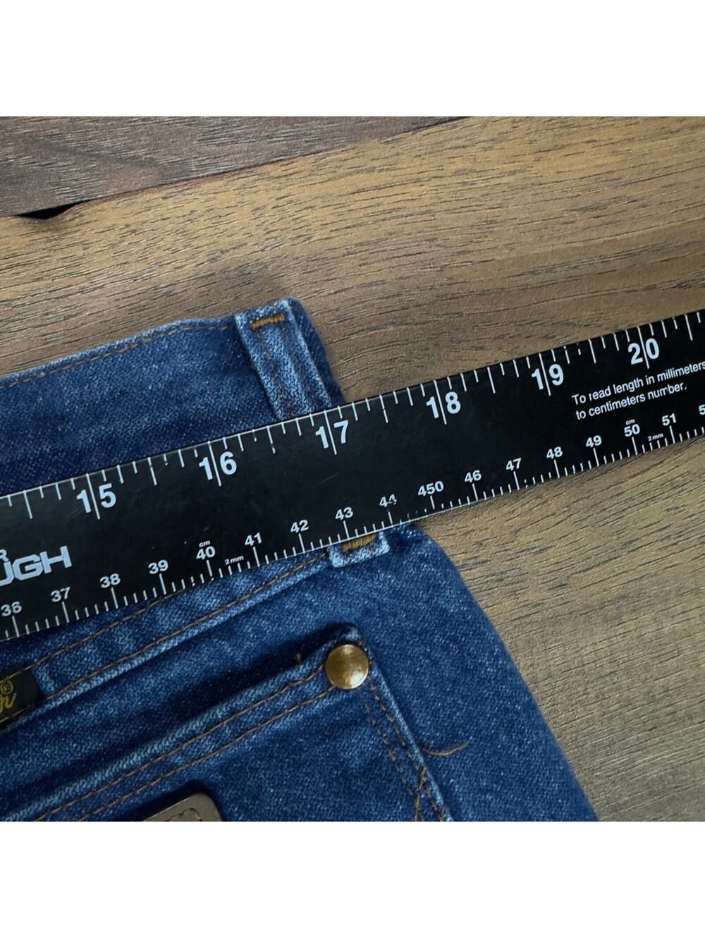 Wrangler Cowboy Cut Mens Jeans 35x32 Indigo Original Fit - Picture 7 of 7